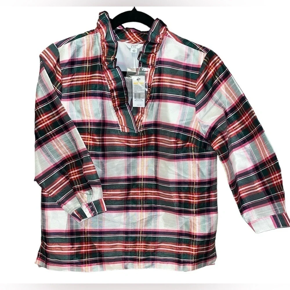 Crown and Ivy Plaid Shirt - Picture 1 of 7